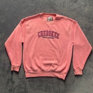 Pacific & Co. Sweatshirt Mens Large Pink Cherokee North Carolina Crew Comfort